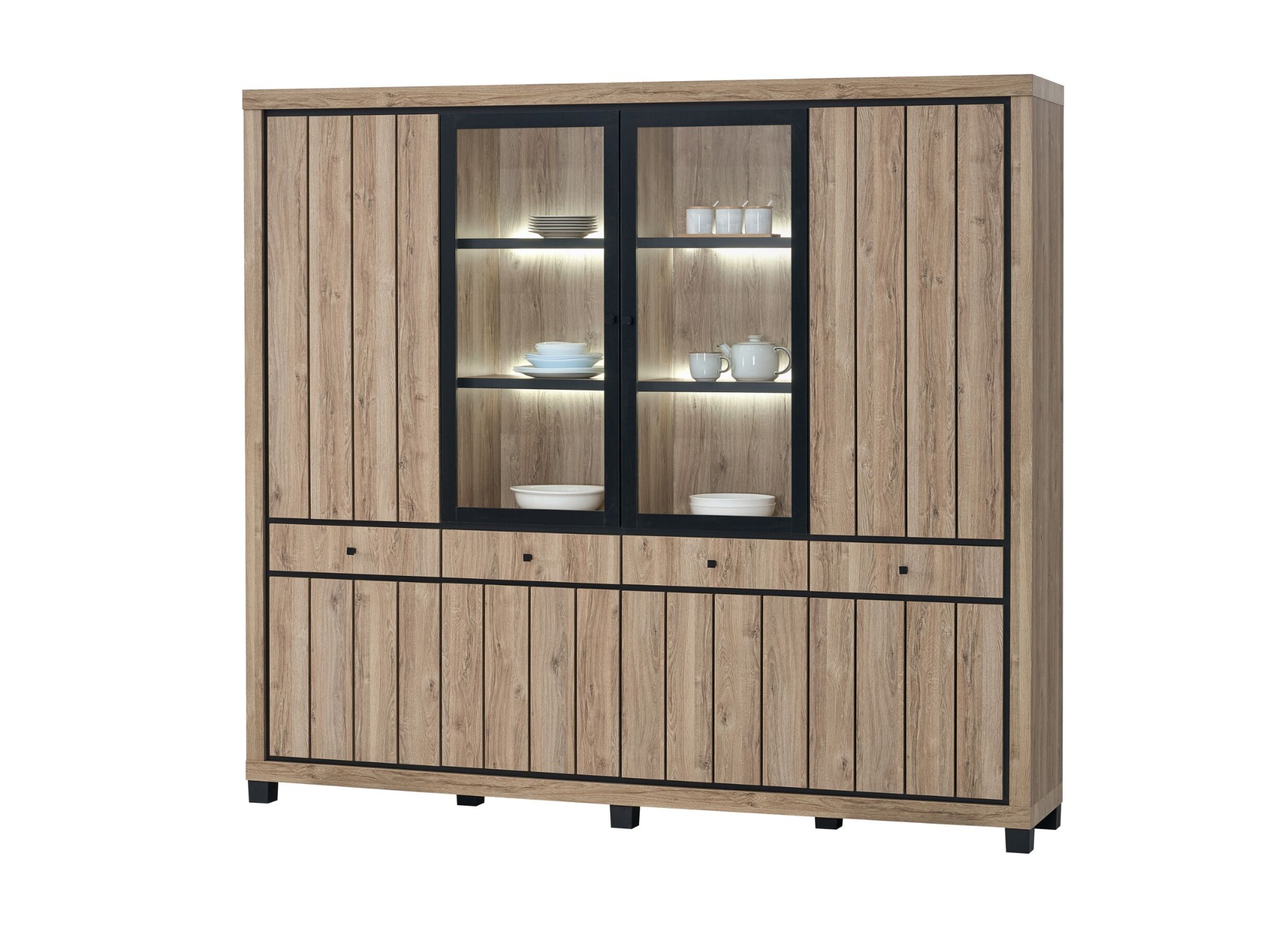 Large display cabinet lighting