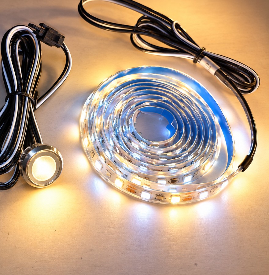 LED strip light with touch sensor control